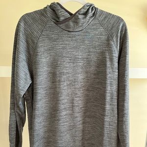 Men's Spyder Active Tech Hoodie Fleece Polyester Medium M Grey Gray Black